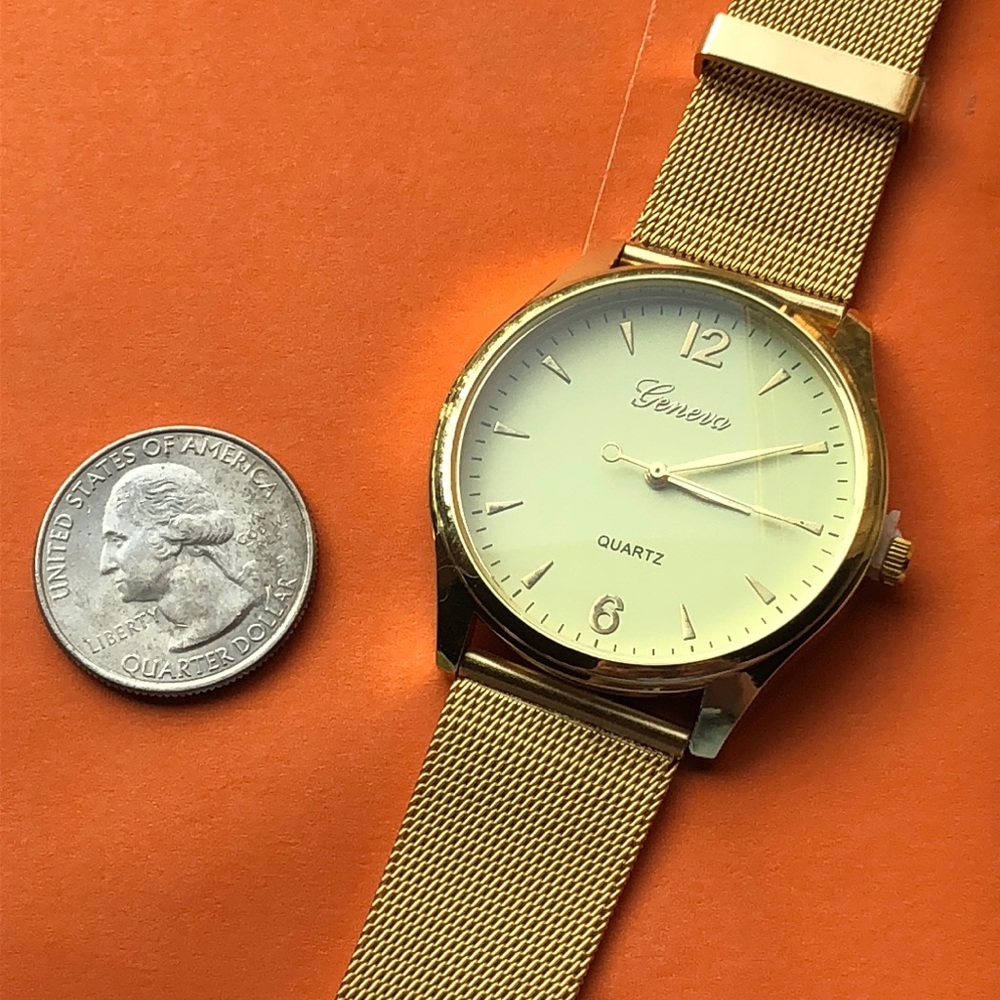 New Geneva Ladies Big Faced Watch 8 inch Band